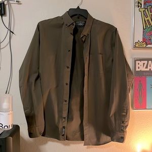 Scotch & Soda olive green large dress shirt